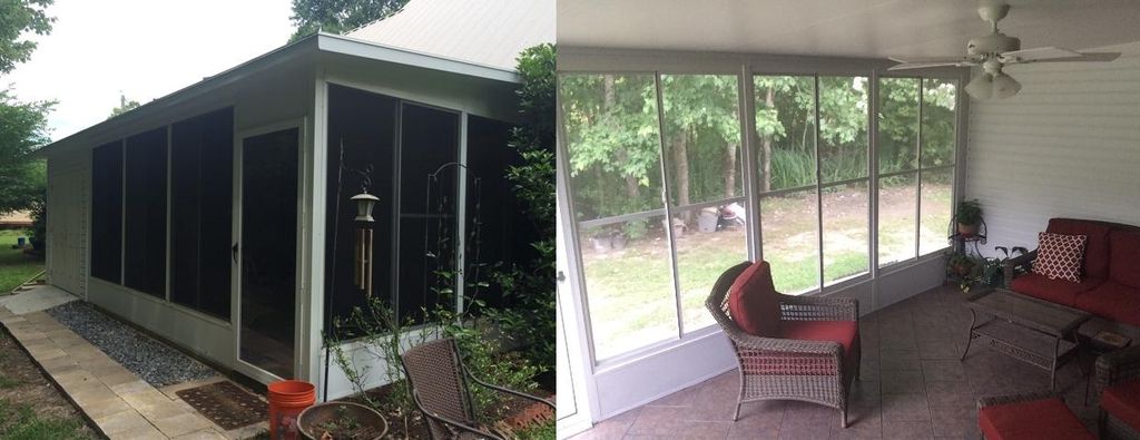 A very functional Sunroom we recently added to a h