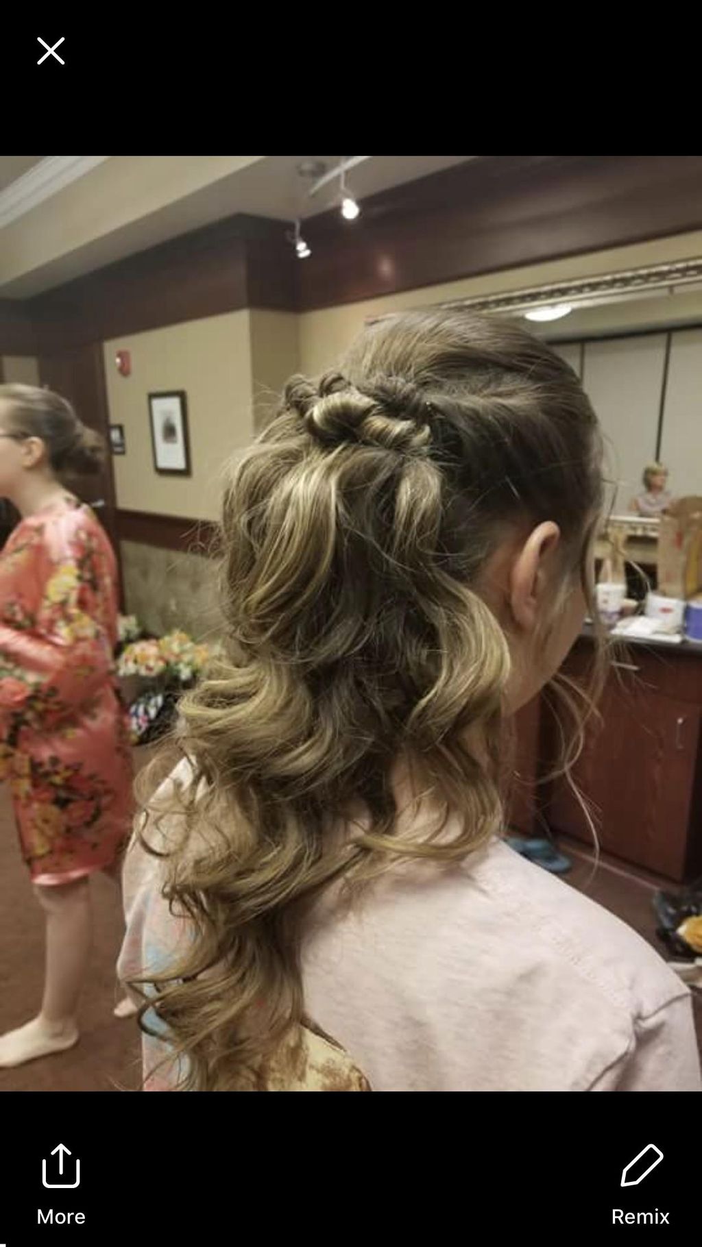 Wedding party hair
