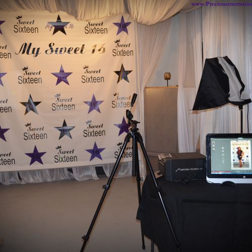 Set up for sweet 16 party.2015