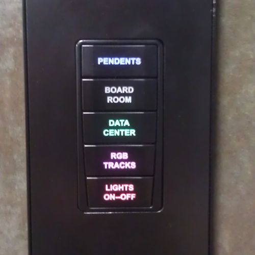 Lighting Control keypads with Multi Color LED Back