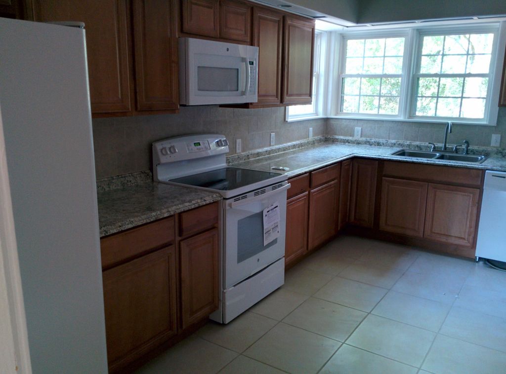 Here we remodeled a kitchen by removing the old fl