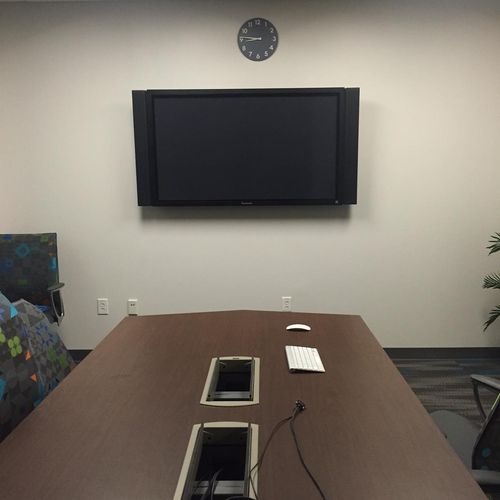 Conference Room Display installation with flush mo