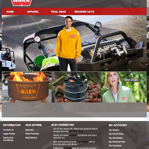 We built this ecommerce site for the company Warn 