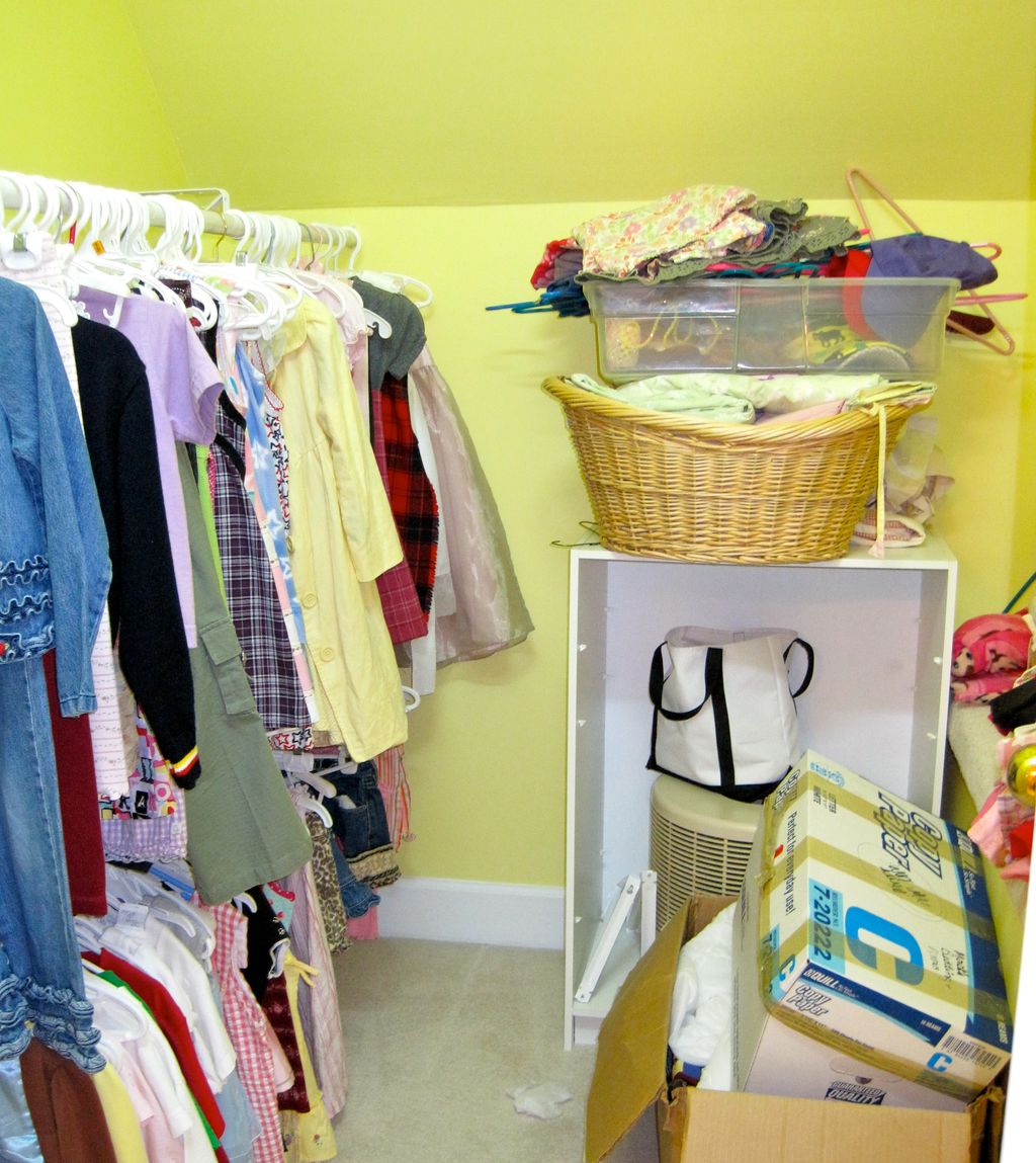 Before: Girls walk in closet