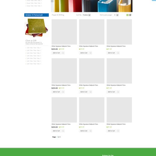 Ecommerce category page UI design. #ux