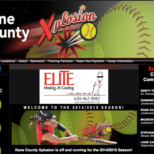 Redesigned Home Page - Kane County Xplosion Travel