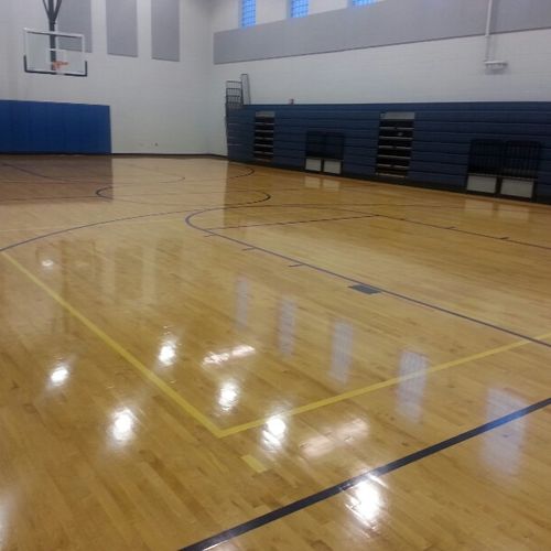 High School Gym Cleaned and Recoated with Gym Coat