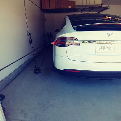 Nema 14-50 outlet charging Tesla. 