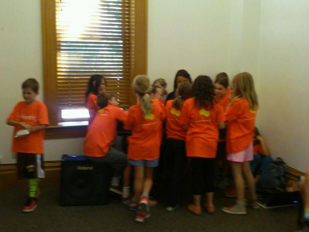 Teaching music at a theatre camp