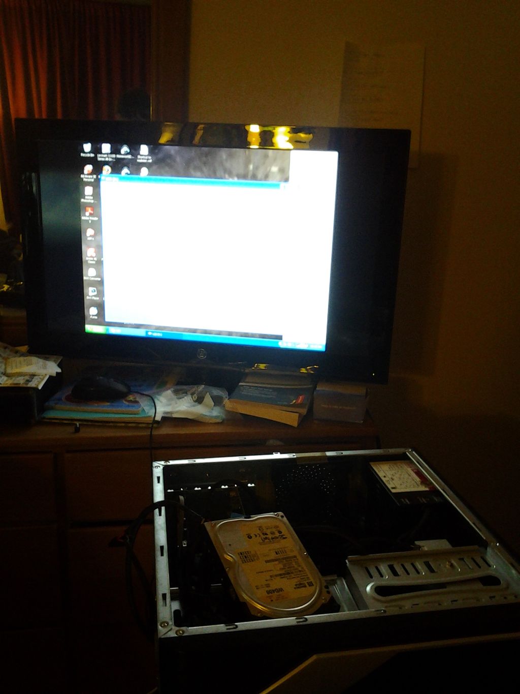 Mid process of building a clients new desktop. Ref