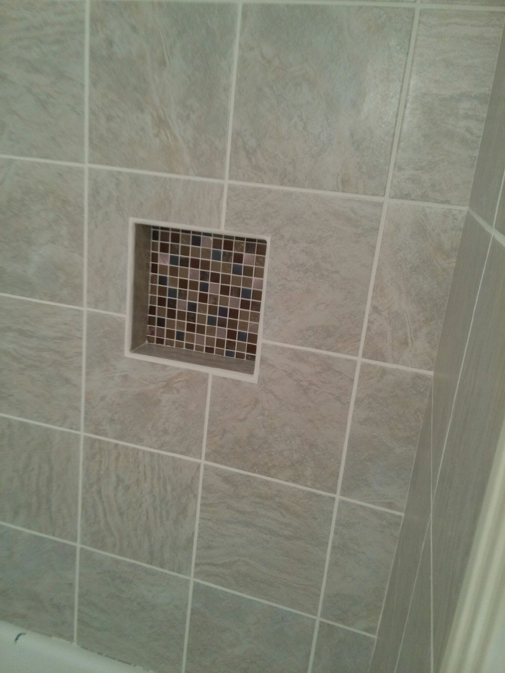 Tiled a shower and floor