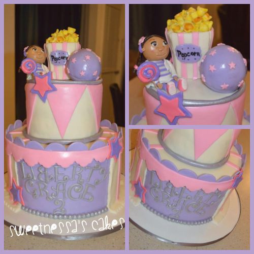 Doc McStuffins Circus Themed Cake (2 tiers)
