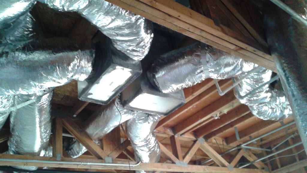 Commercial duct work and plenum install.