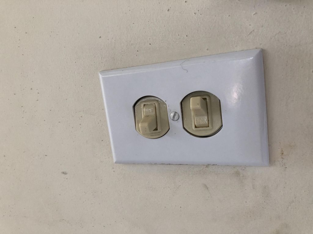 BEFORE UPGRADE -Upgraded switch plate, changed to 