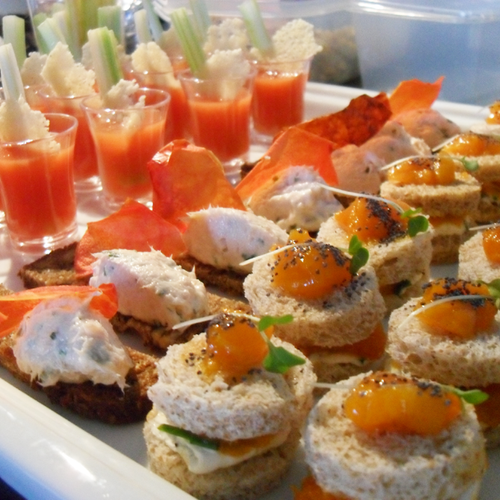 Appetizers, cocktail party in London