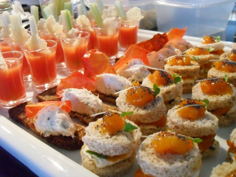 Appetizers, cocktail party in London