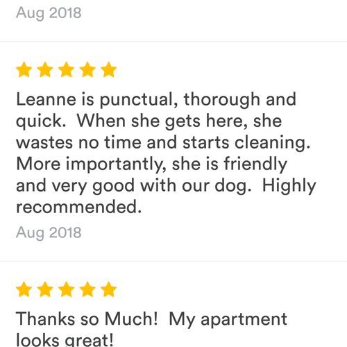 Just a few more of many 5 star reviews left by hap