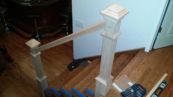 Staircase with handrail 1a