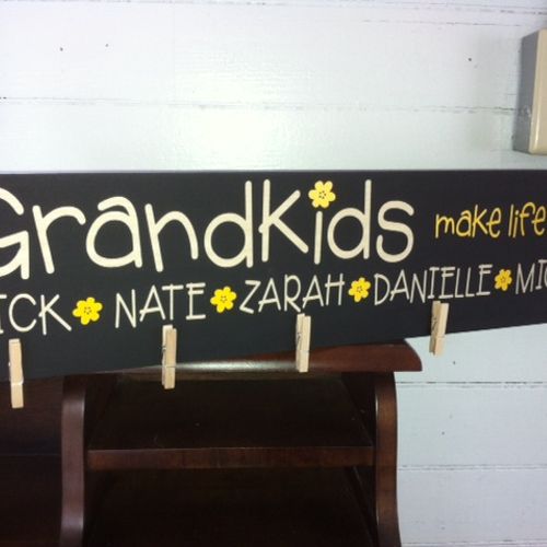 Grandparents Sign $25 (6x24)
Any color paint or vi