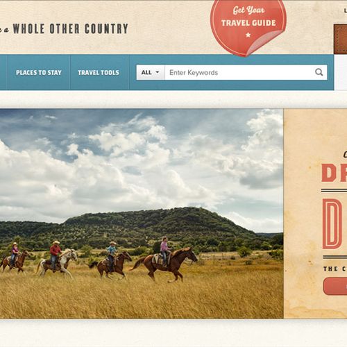 Texas Tourism website
design & development