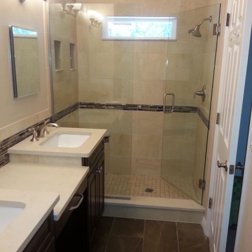 This is a Guest Bathroom Remodel we did in Jackson