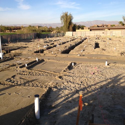 Footings for Condo job in Palm Desert.