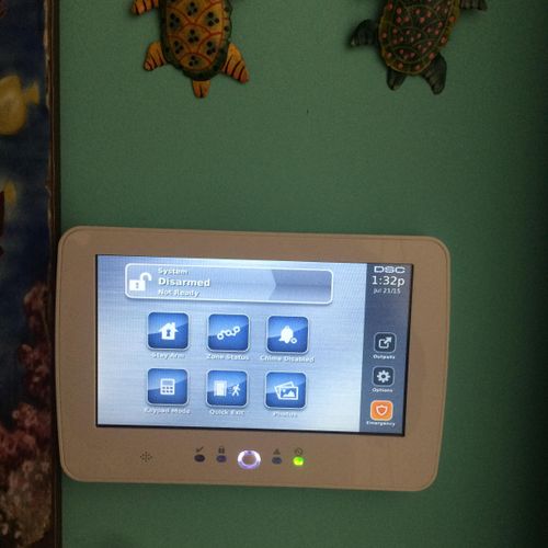 Alarm Keypad: Our touchscreen upgrade
