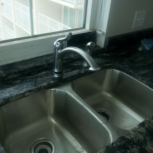 Kitchen sink install