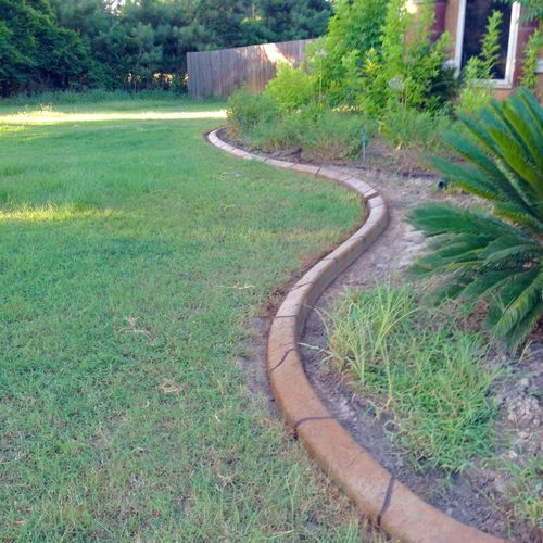 We can make long flowing curves that are mower-fri