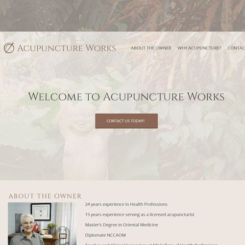 Acupuncture Works website design and development