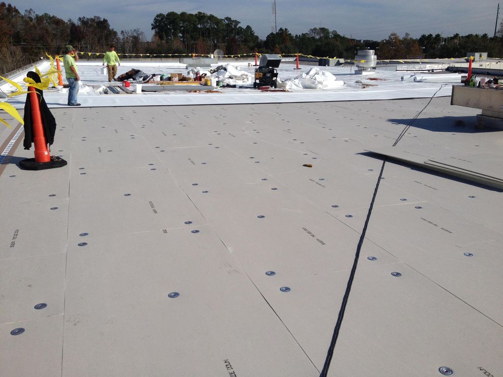 Auto Nation roof installation TPO membrane
