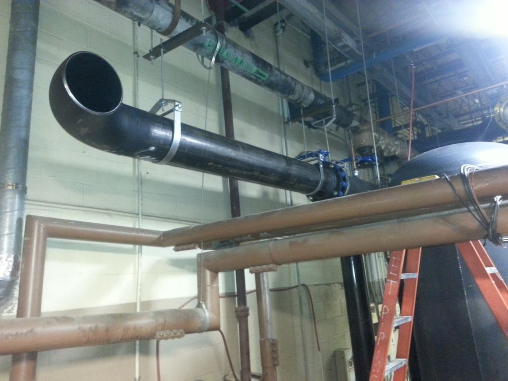 Installation of 10" schedule 40 carbon steel weld 