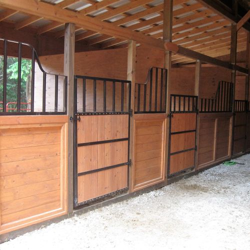 Custom horse stalls and stall fronts
