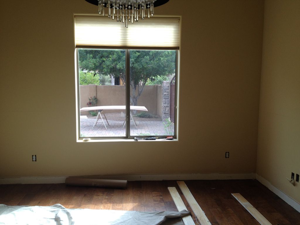 Before Wainscot, Crown Molding, and Paint