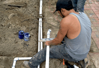 Installing a irrigation system