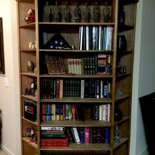 7ft custom built bookcase.