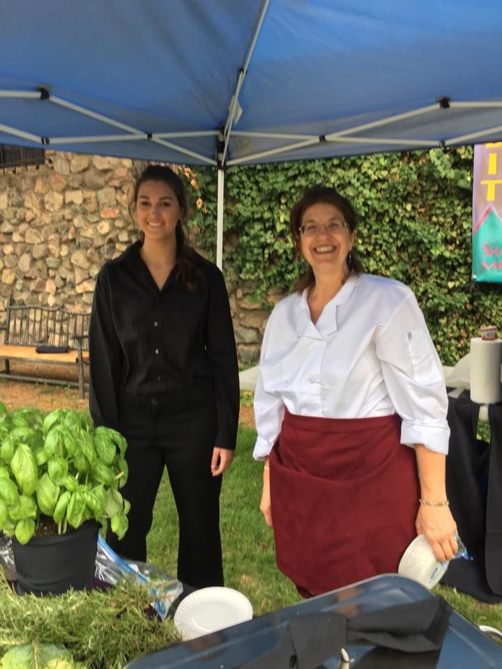 Sharing delicious food at the Sharlotte Hall Wine 