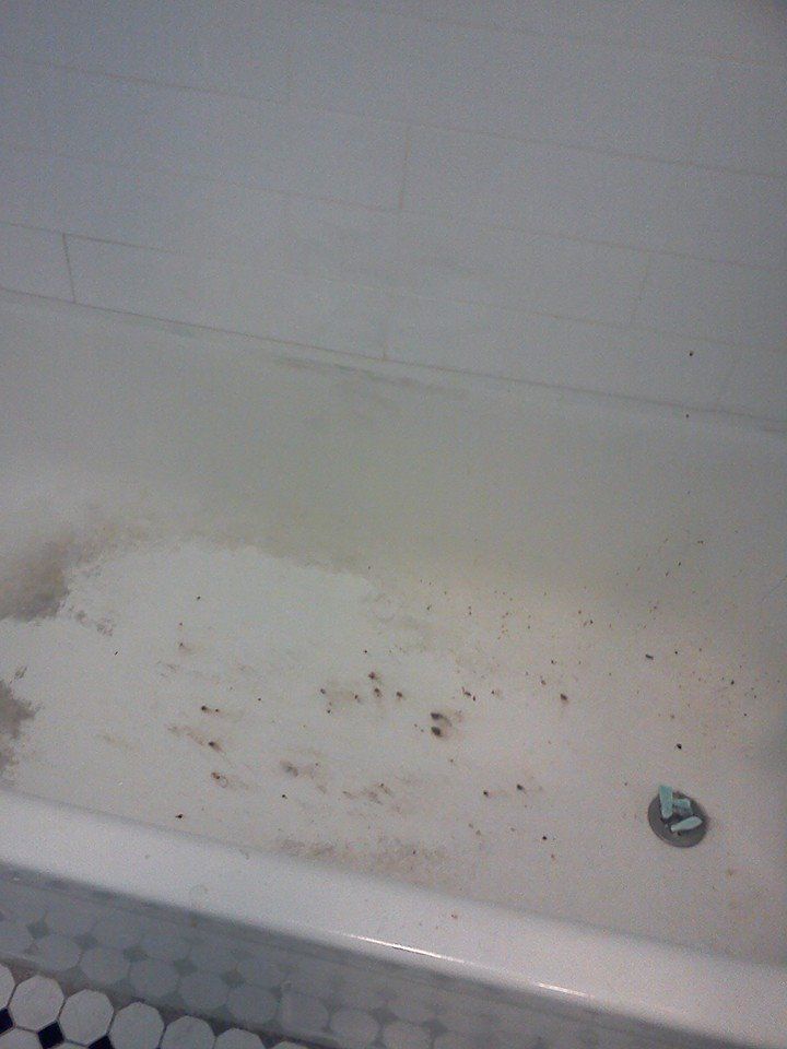 bath tub before