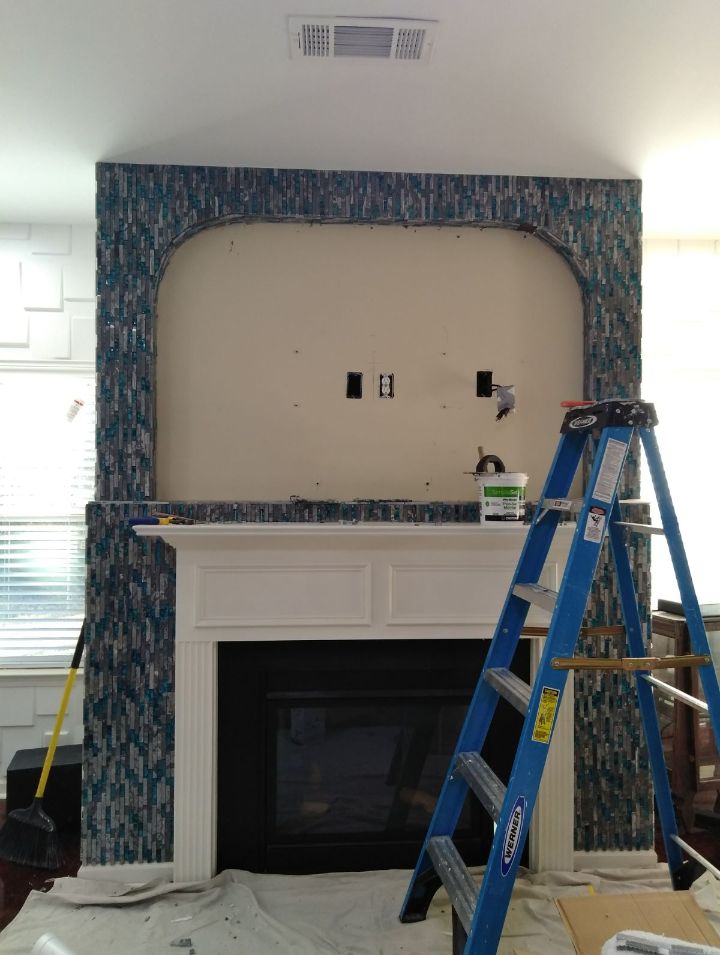 Tile Installation to Firewall.