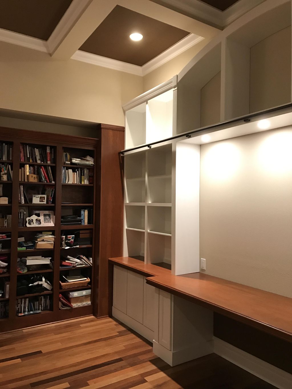 After...custom desk and shelving 