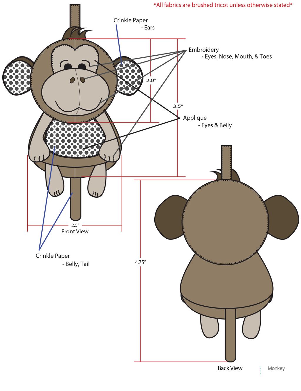 Soft Good Toy Spec/Design