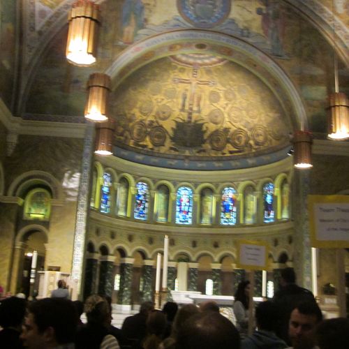 The interior of St. Clement Church in Chicago.