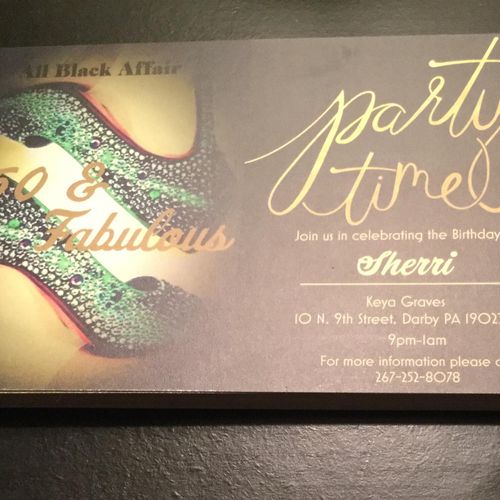 50& Fabulous! Invite created by AN