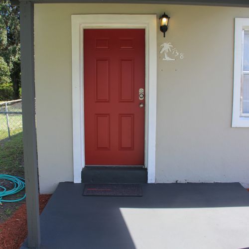 Repainted front door