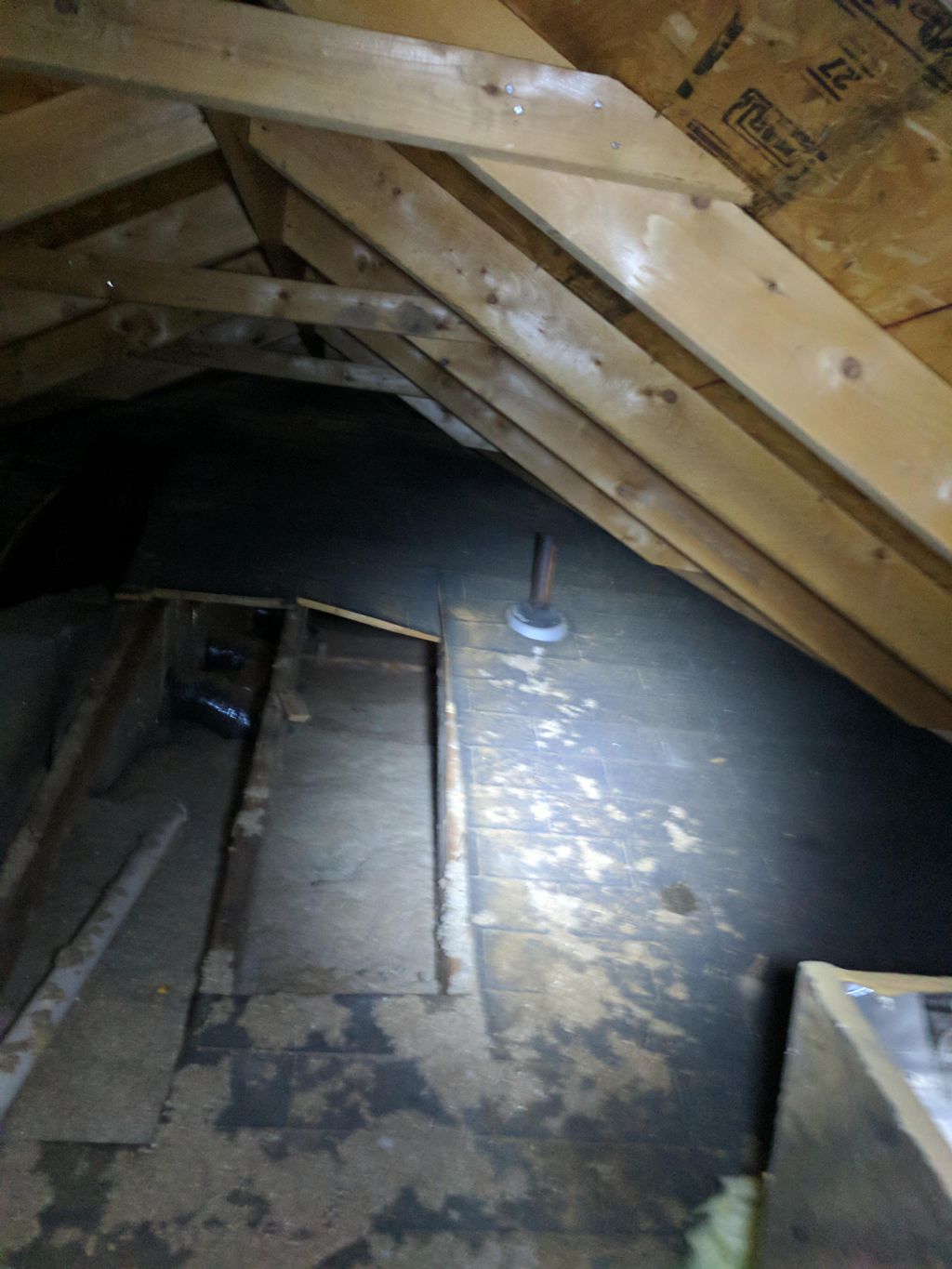 When you go to inspect the attic and find a roof. 