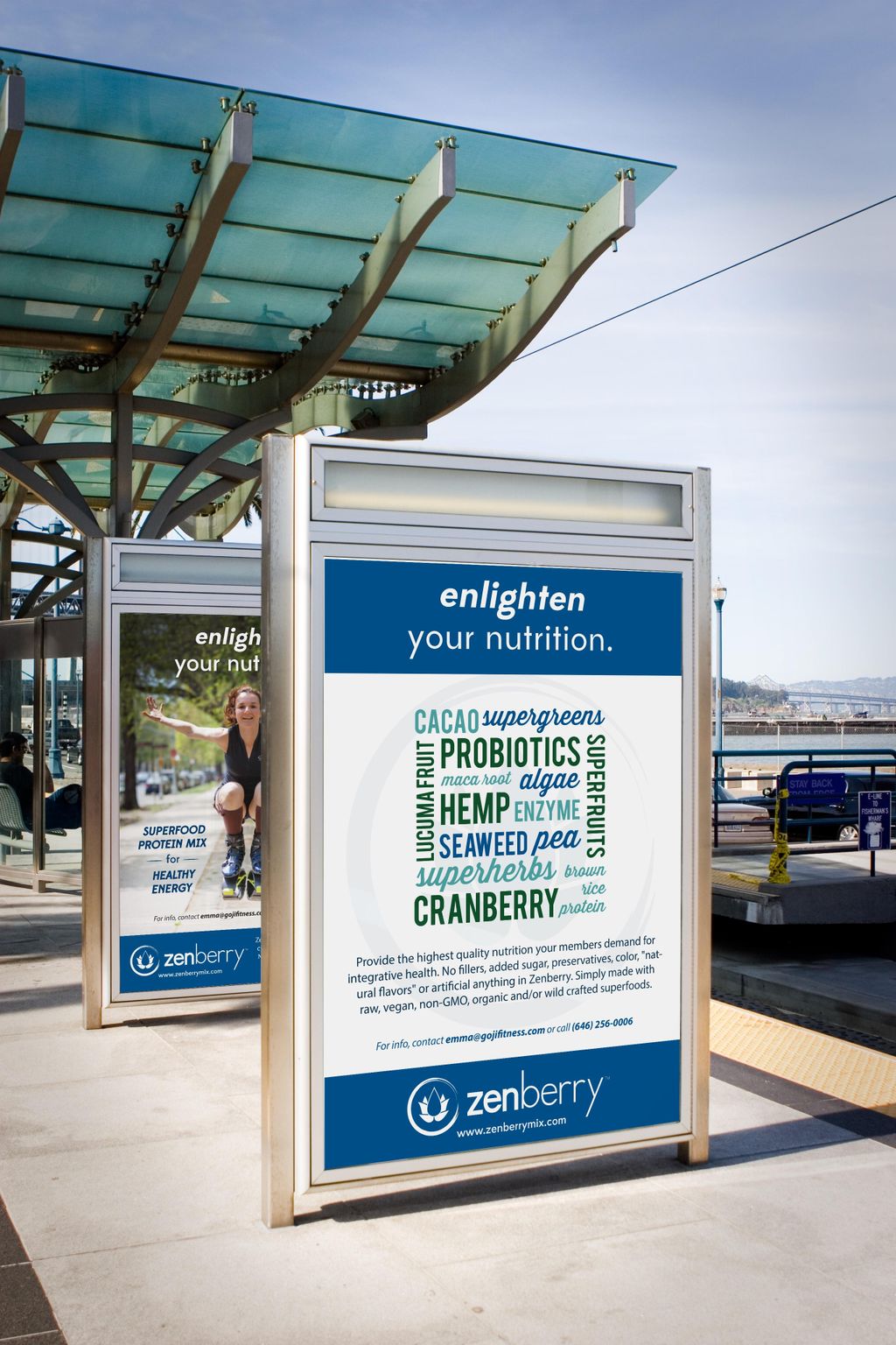 I designed the brand identity for Zenberry, a supe