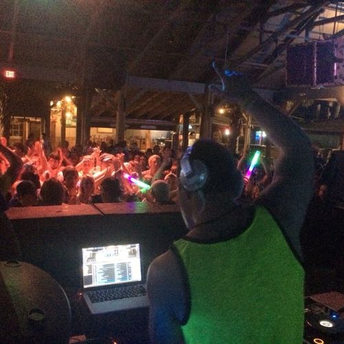 DJ'ing a club in Panama City Beach, FL