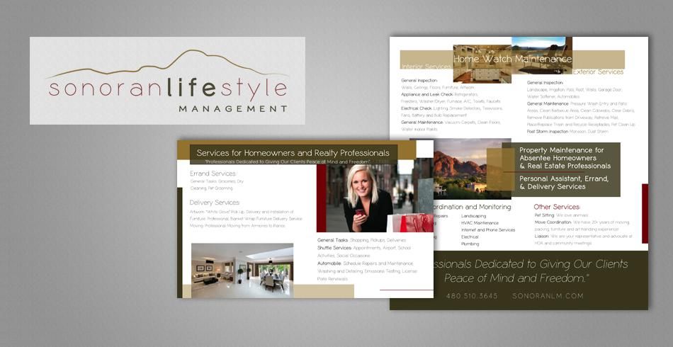 Logo design for new start-up company and a trifold