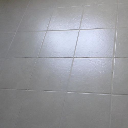 Beige Tile with White Tile After Service