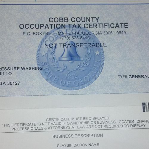 business license until confirmed by Thumbtack